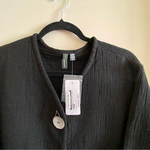 Shannon Passero brand new Black cotton gauze jacketXL